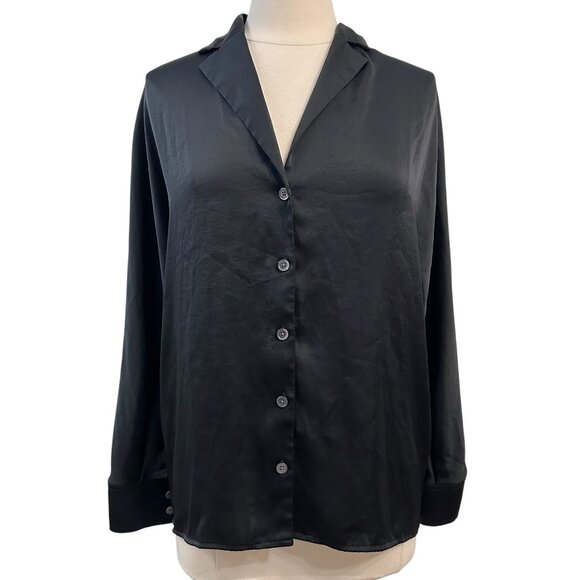 ARITZIA Wilfred Satin button up shirt top XS - Picture 1 of 11